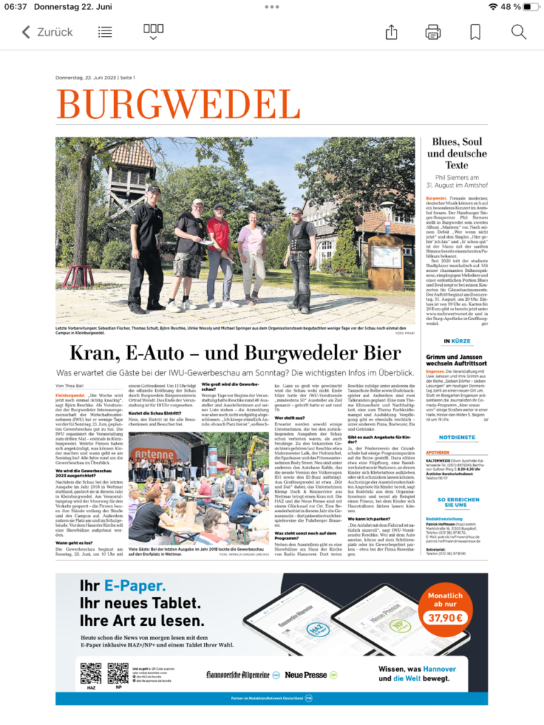 Nordhannoversche Zeitung, 22.06.2023